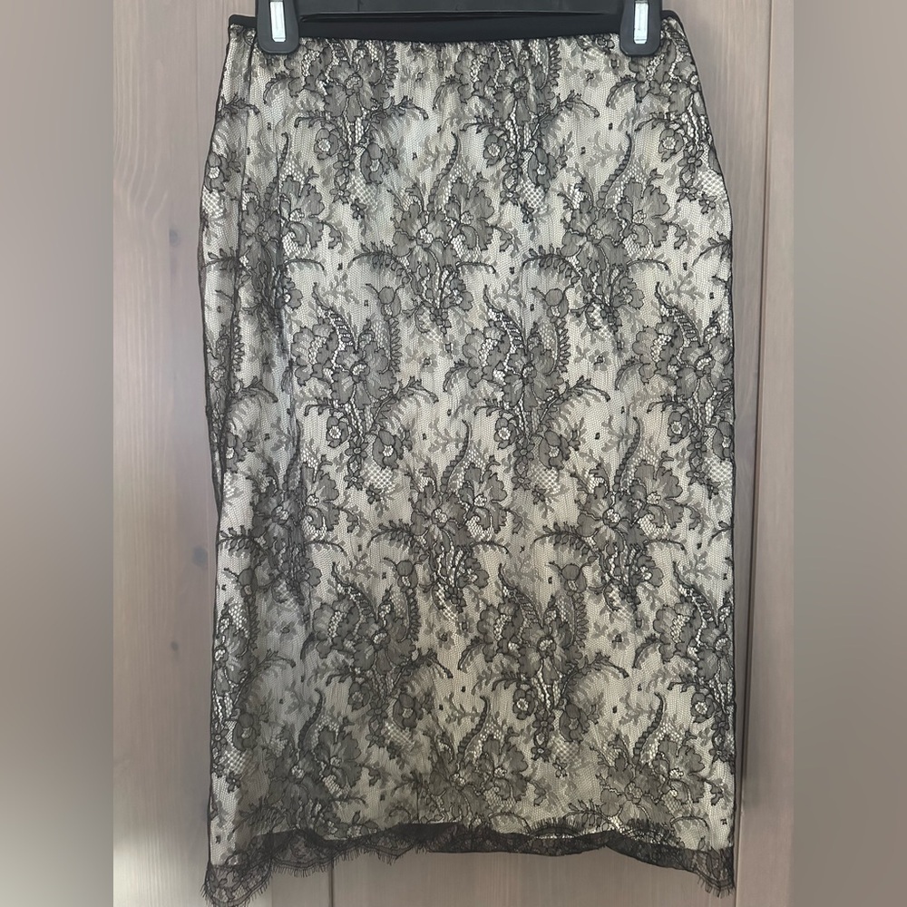 Wolford Black Lace Pencil Skirt with shapewear